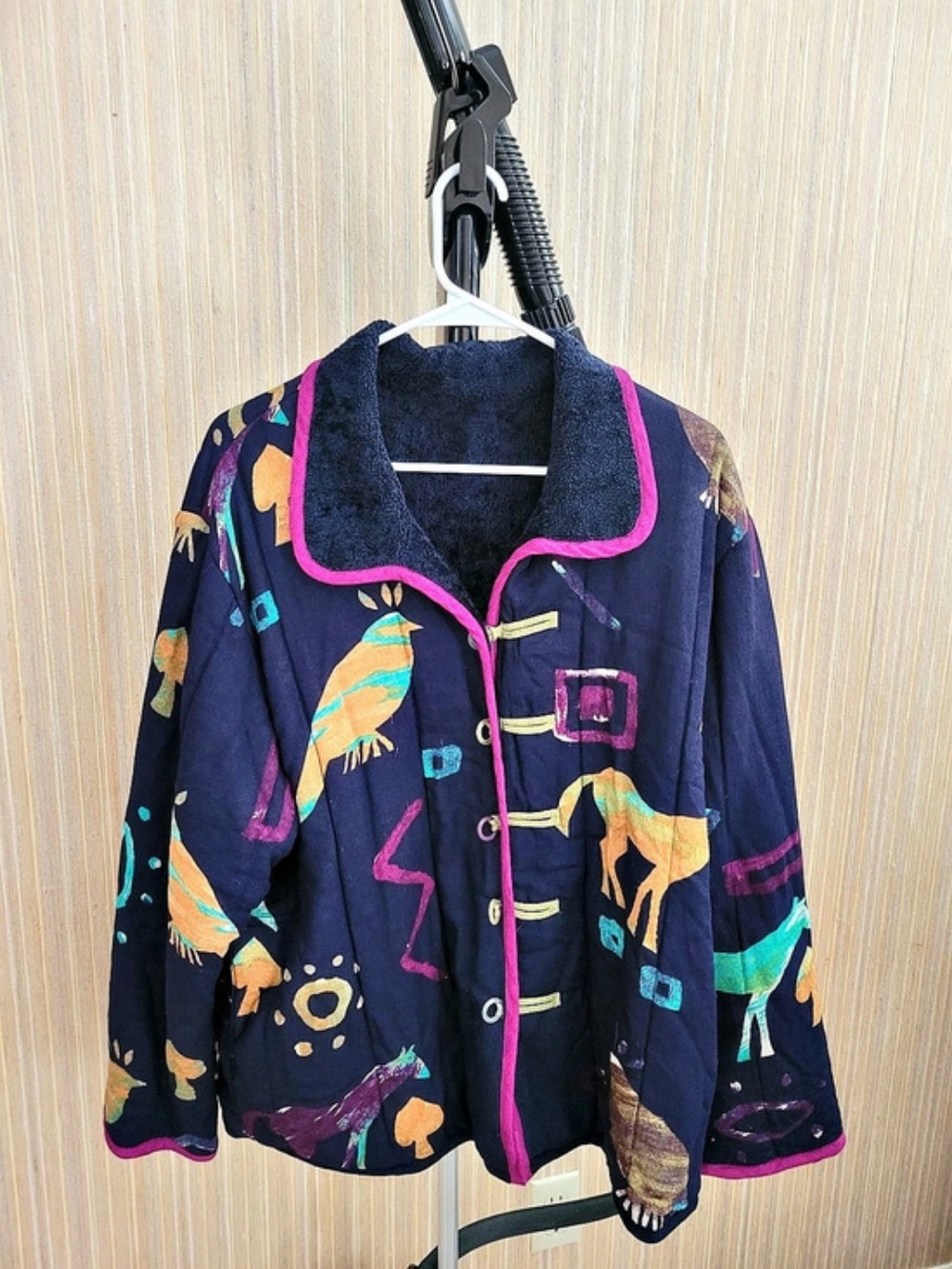 Nino Wong Reversible Patterned Jacket Size Large